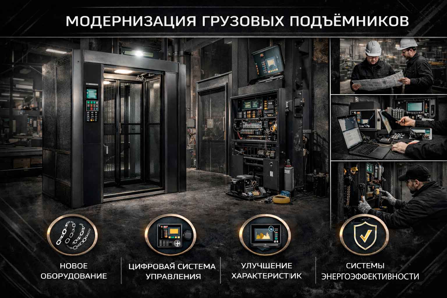 Модернизация грузовых подъемников